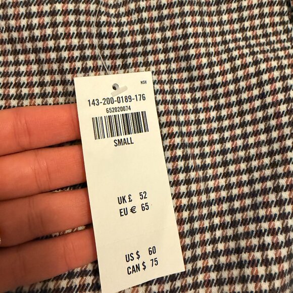 NWT Abercrombie & Fitch Clean Menswear Plaid Skort Size S - Picture 2 of 7